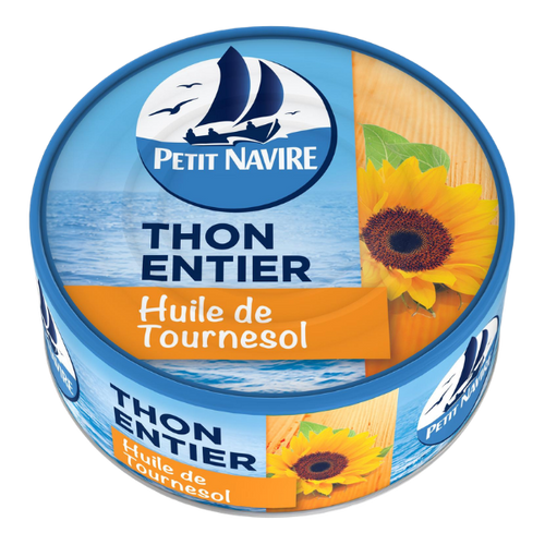 Thon entier à l'huile de tournesol - 112g