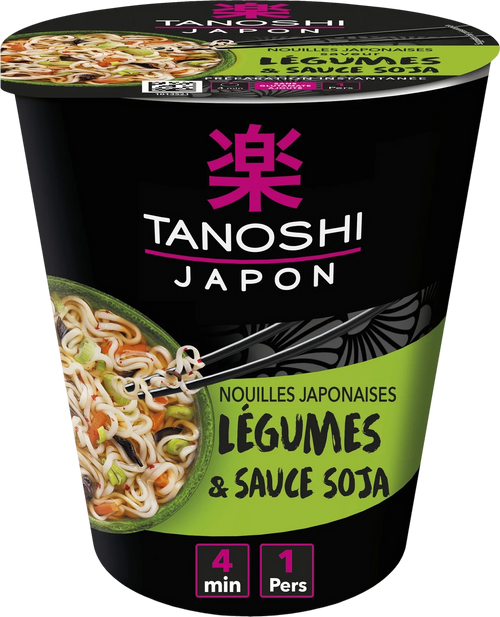 Cup de nouilles aux légumes sauce soja - 65g