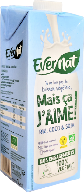 Boisson végétale riz, coco & soja bio - 1L