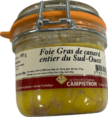 Foie gras de canard entier du Sud-Ouest - 180g