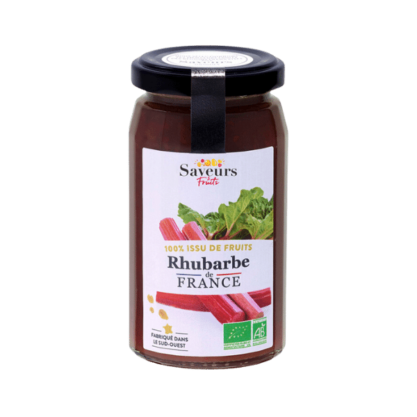 Favols - Confiture extra de rhubarbe de France bio - 250g