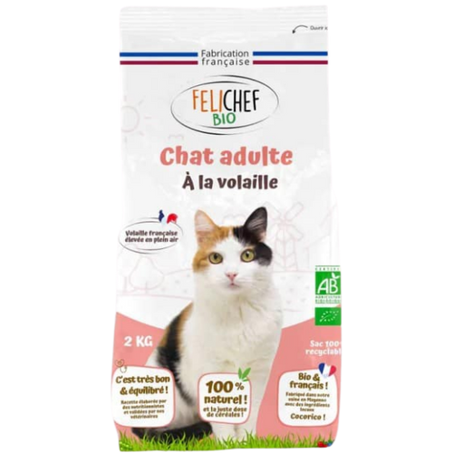 Felichef - Croquettes pour chat adulte bio - 2kg - 3700971800124