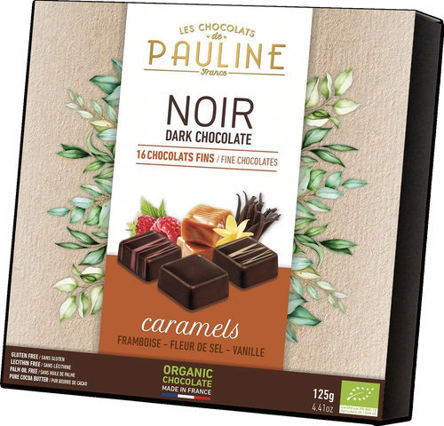 Coffret Assortiment 16 Chocolats Noir Au Caramel - 125g