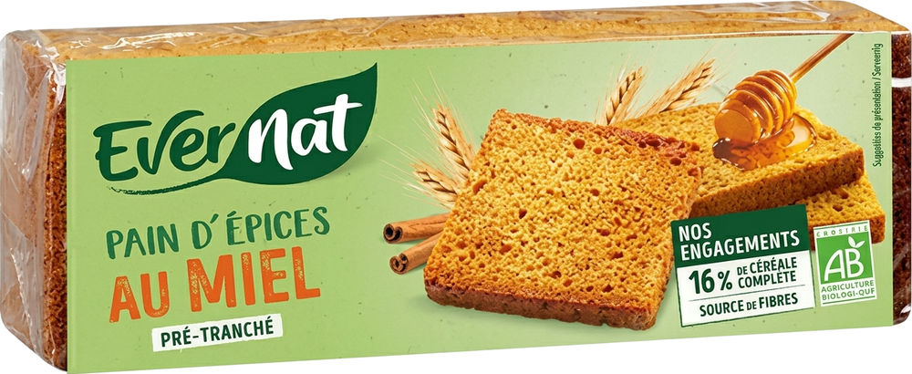 Pain d'épices au miel bio - 300g