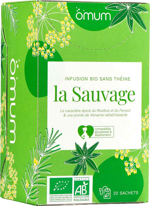 Infusion La Sauvage verveine, fenouil et rooibos - 20 sachets