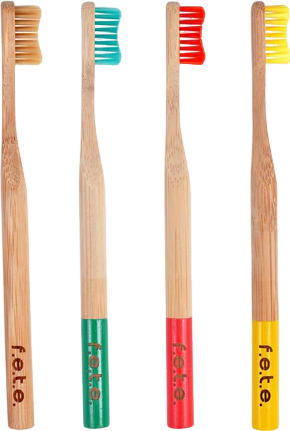 Brosses à dents en bambou souples Pack - X4