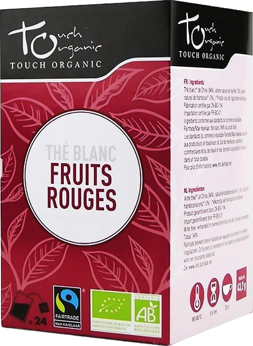 Thé blanc aux fruits rouges bio et équitable - 24 sachets