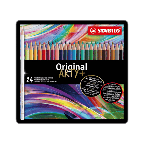 Boîte métal x24 crayons Original