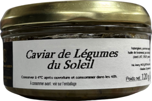 Caviar de légumes du soleil (aubergine, poivron, courgette) - 120g
