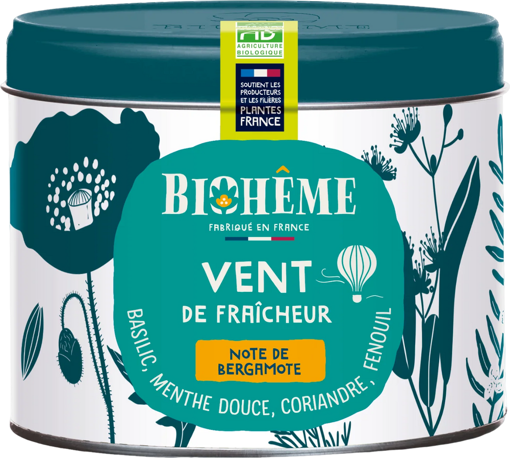 Infusion basilic, menthe, coriandre et fenouil en vrac bio - 50g