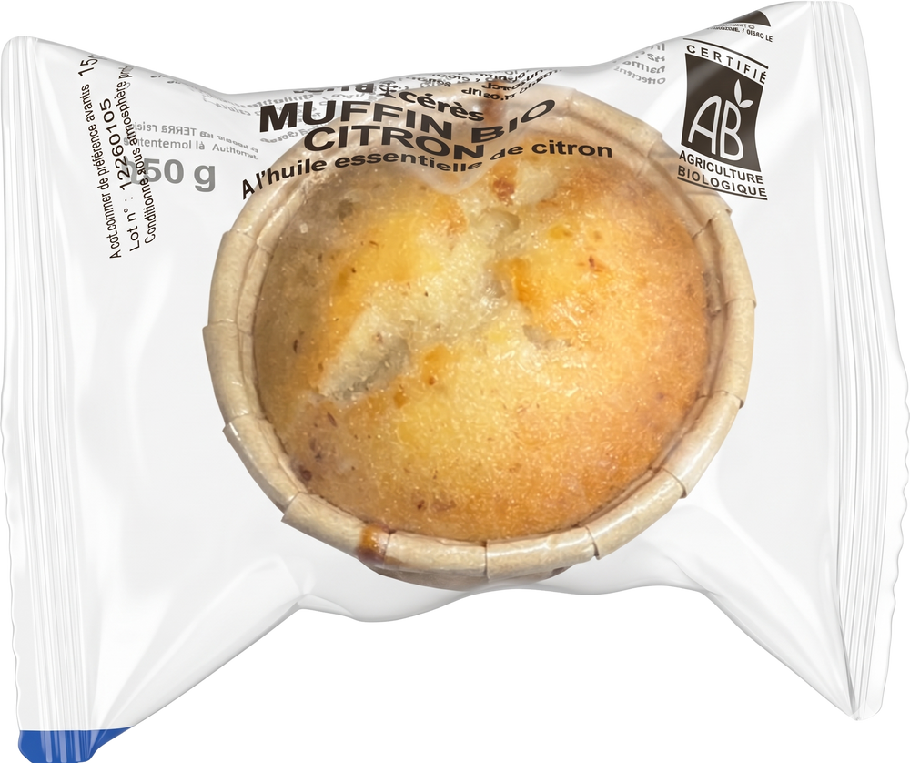 Muffin à l'huile essentielle de citron bio - 50g