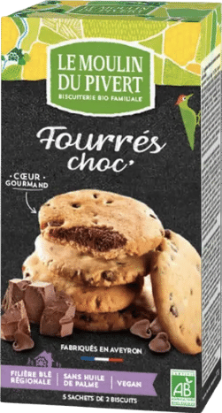 Cookies fourrés au chocolat noir bio - 175g