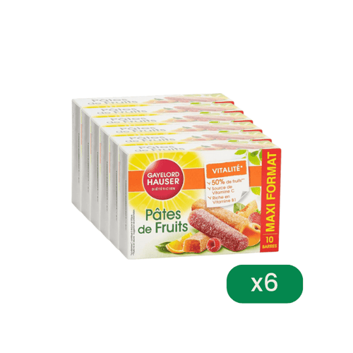 Gayelord Hauser - Lot de 6x10 pâtes de fruits maxi format - 6x250g