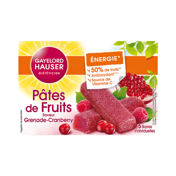 Gayelord Hauser - Pâtes de fruits grenade-cranberry - 125g