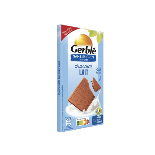 Gerblé - Chocolat au lait sans sucres ajoutés - 80g