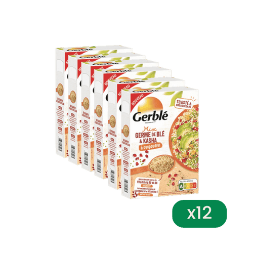 Gerblé - Lot de 12 Mix Germe de blé et Kasha - 12x180g