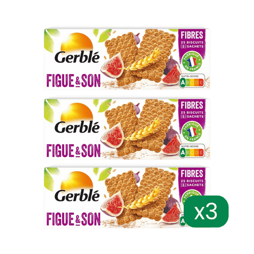 Gerblé - Lot de 3 Biscuits figue et son - 3x210g