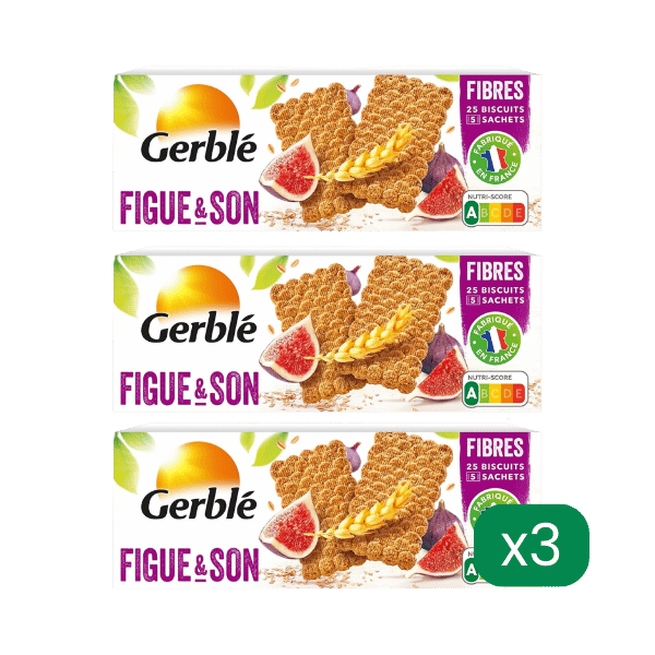 Gerblé - Lot de 3 Biscuits figue et son - 3x210g