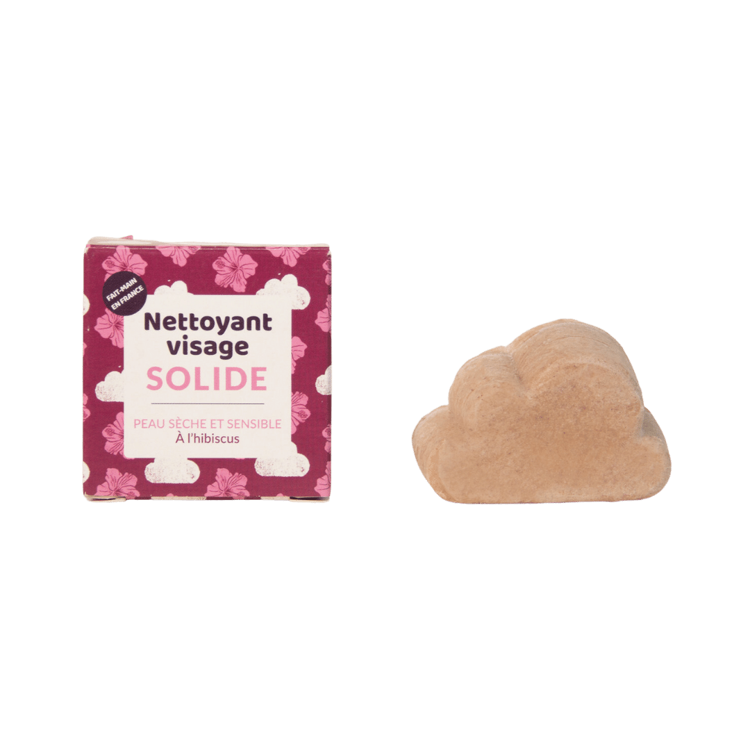 Nettoyant visage peaux sèches et sensible parfum hibiscus bio - 27g - Lamazuna