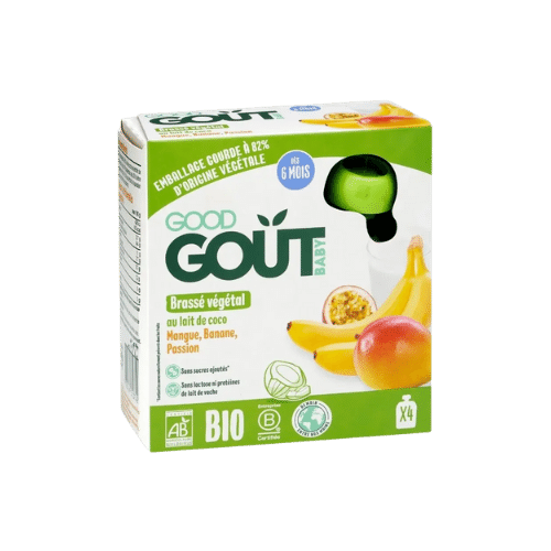 Good Goût - Brassé végétal coco, mangue et banane bio - 4x85g
