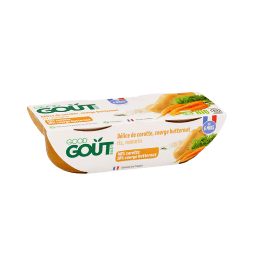 Good Goût - Délice de carotte et courge butternut bio ( lot aout) - 2x190g