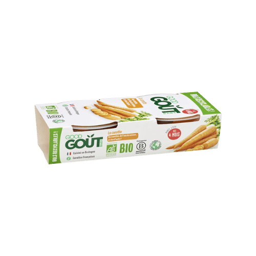 Good Goût - Lot de 6 purées de carottes bio dès 4 mois - 6 x 240g