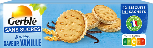 Gateaux fourrés saveur vanille - 185g