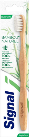 Brosse à dents en bambou naturel souple - 1 pièce