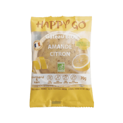 Happy Go - Gâteau à l'amande et au citron bio - 70g