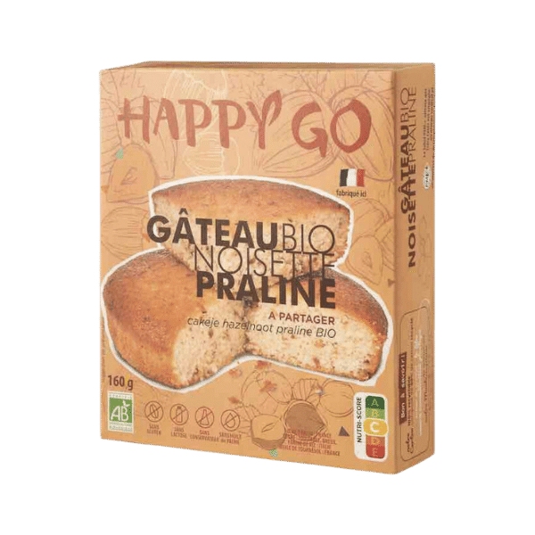 Happy Go - Gâteaux à la noisette pralinée sans gluten bio - 160g