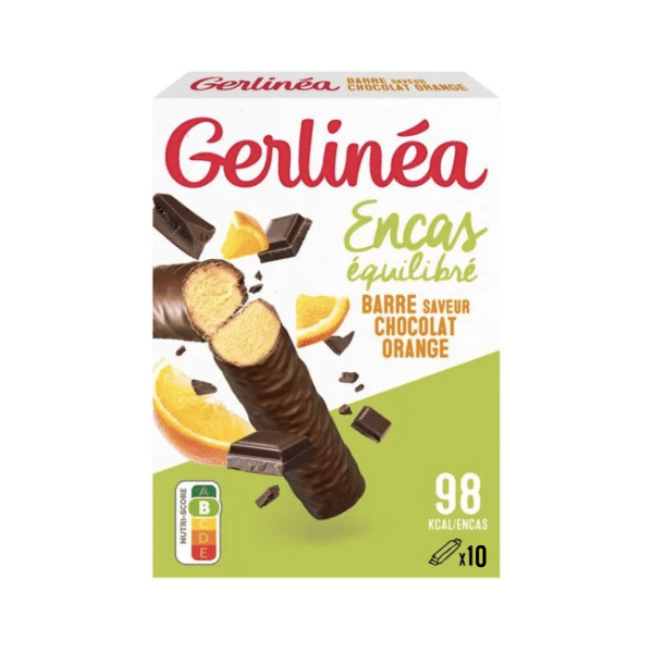 Barre Chocolat orange - 10 unités - Gerlinéa