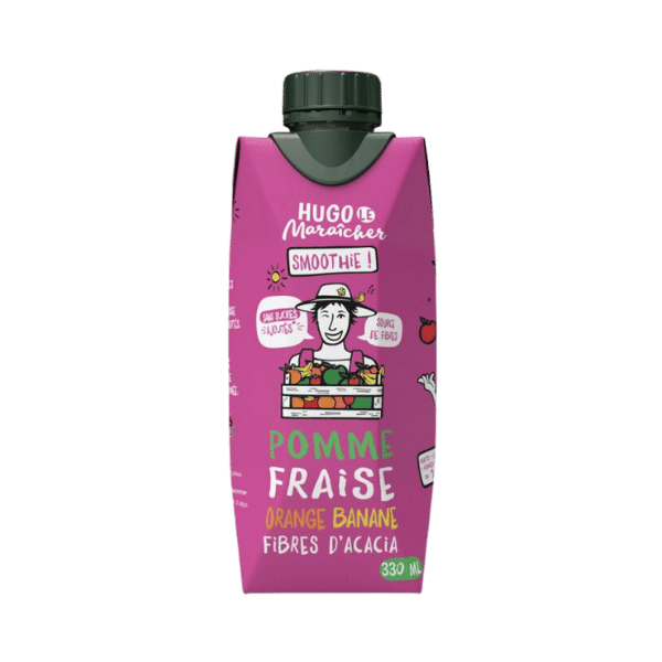 Hugo le Maraîcher - Smoothie fraise banane - 12 briques 330 ml