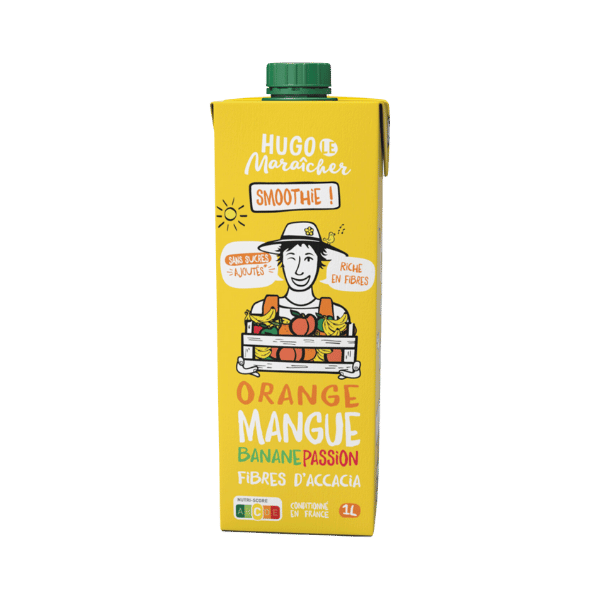 Hugo le Maraîcher - Smoothie orange - mangue - passion - 1L