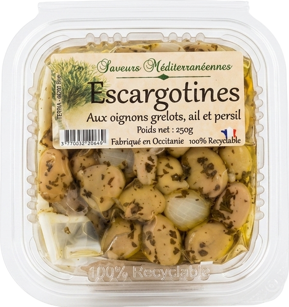 Olives aux oignons grelots, ail et persil - 250g