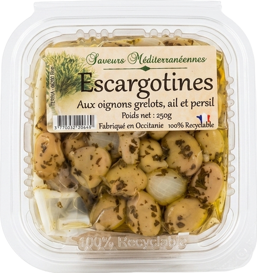 Olives aux oignons grelots, ail et persil - 250g