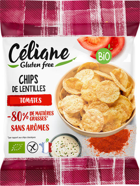 Chips de lentilles à la tomate - 50g