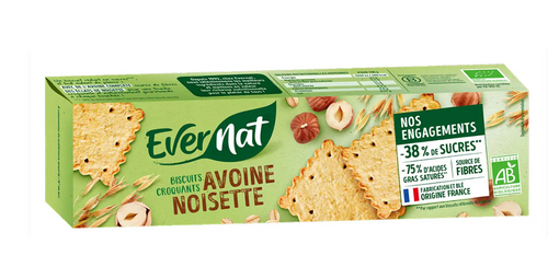 Biscuits avoine noisette bio - 100g