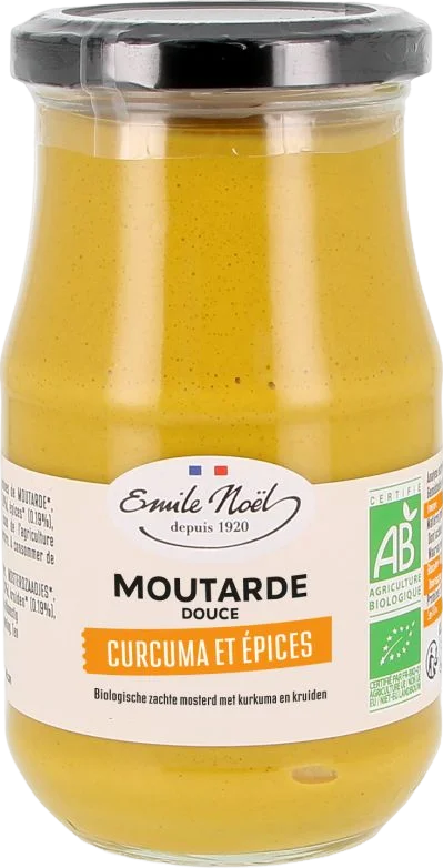 Moutarde douce curcuma et épices bio - 350g