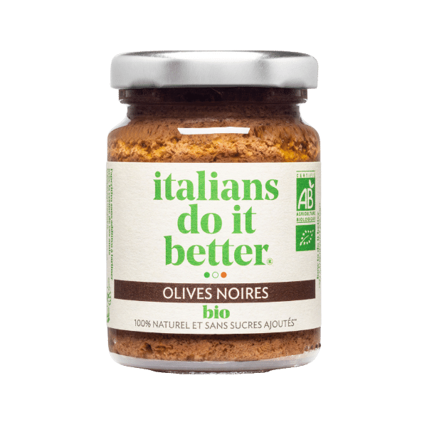 Italians do it better - Antipasti aux olives noires bio - 90g