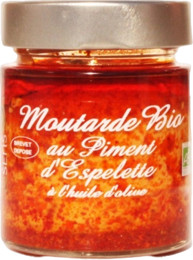 Moutarde au piment d'Espelette et huile d'olive bio - 130g