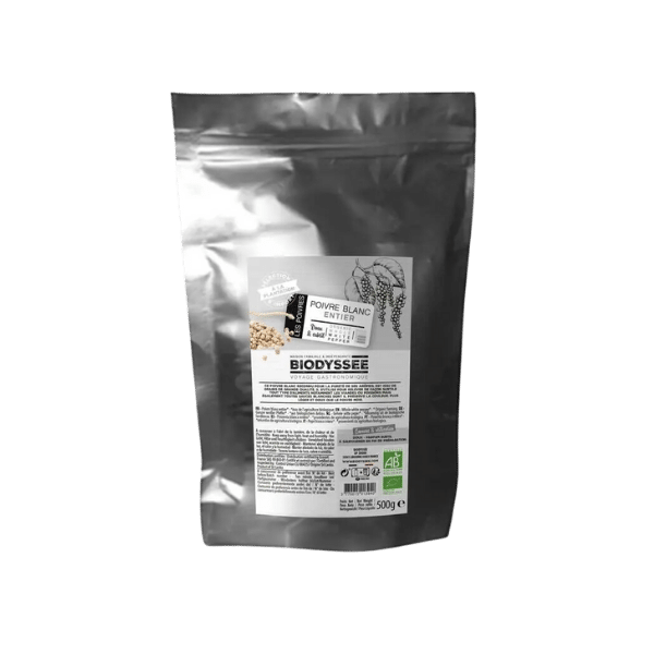 Poivre blanc entier bio - 500g