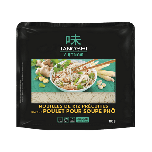 Nouilles de riz précuites pour soupe Pho saveur poulet - 380g