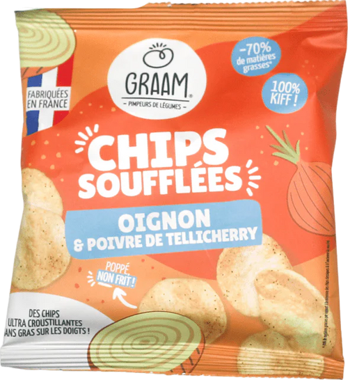 Chips oignons & poivre de Tellicherry - 20g