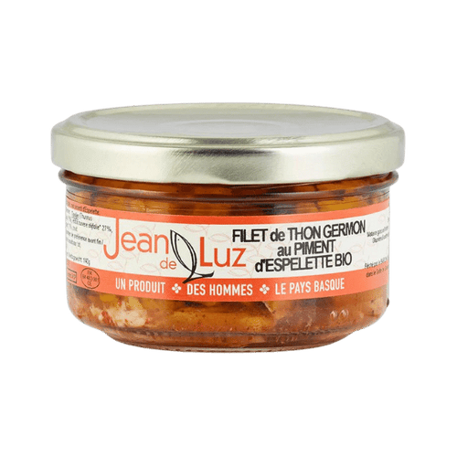 Jean de Luz - Filet de thon germon à huile d'olive et au piment d'Espelette BIO - 140g