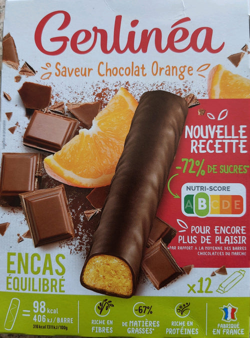 Barres chocolat orange - 372 g (12 x 31 g)