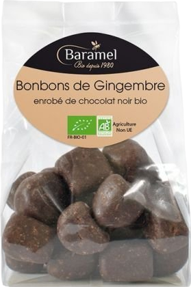 Bonbons gingembre chocolat noir bio - 110g