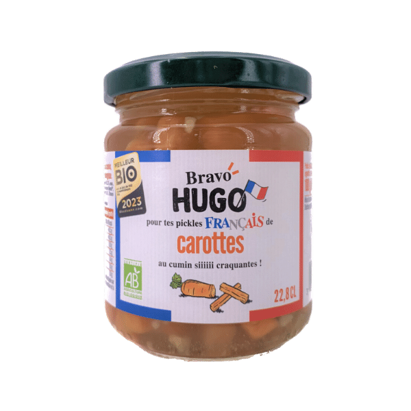 Pickles De Carottes Françaises Au Cumin bio - 37cl - Bravo Hugo