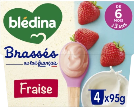Dessert lacté bébé dès 6 mois à la fraise