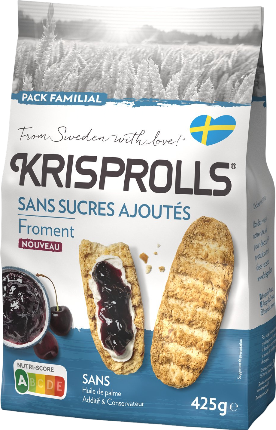 Biscottes sans sucre ajouté froment - 425g