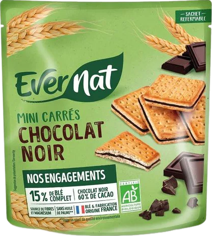 Mini carrés de chocolat noir - 180g